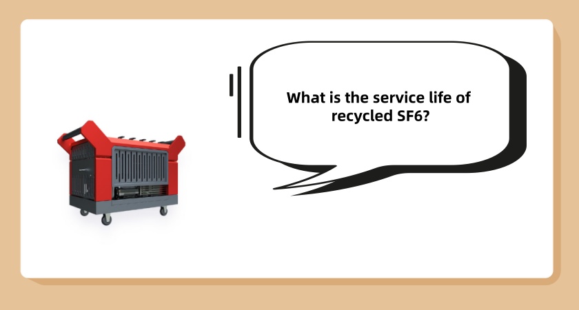 What is the service life of recycled SF6?
